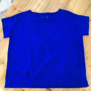 Eileen Fisher vibrant blue/purple organic linen top.  XS but fits M